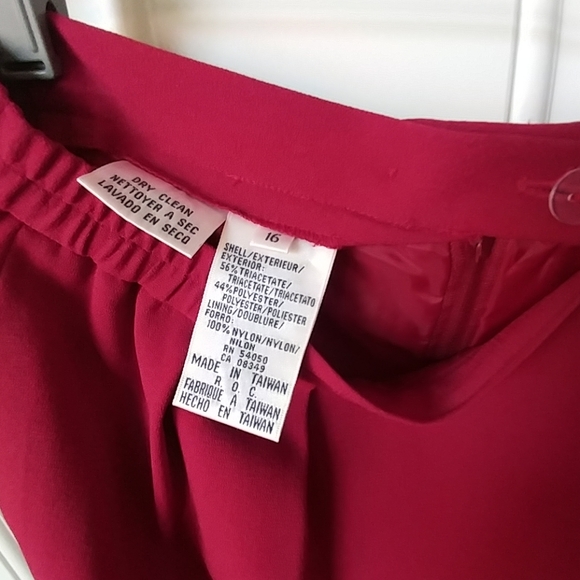 Red Saville Suit 2 piece skirt  single button EUC - Picture 5 of 8